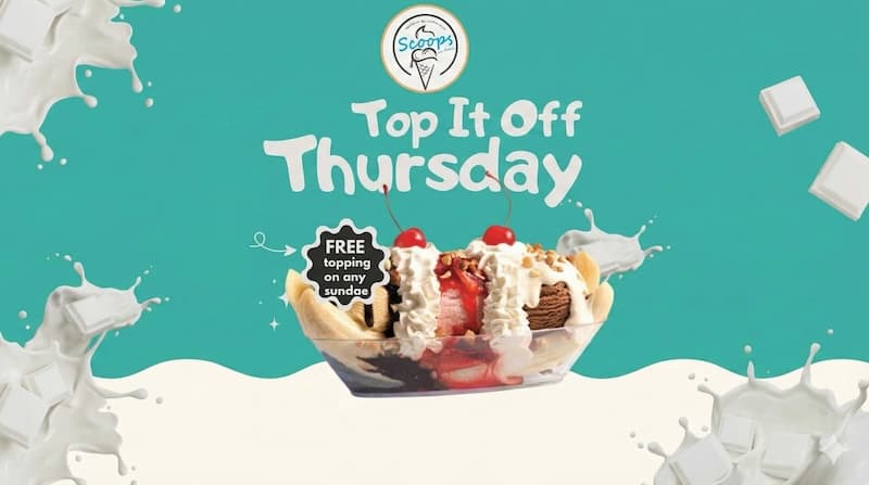 Top It Off Thursday – Free Topping on Any Sundae